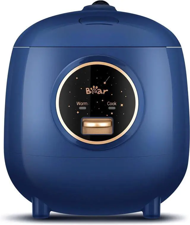 Main image of Bear Mini Rice Cooker 2 Cups Uncooked, 1.2L Portable Non-Stick Small Travel Rice Cooker, BPA Free, One Button to Cook and Keep Warm Function, Blue