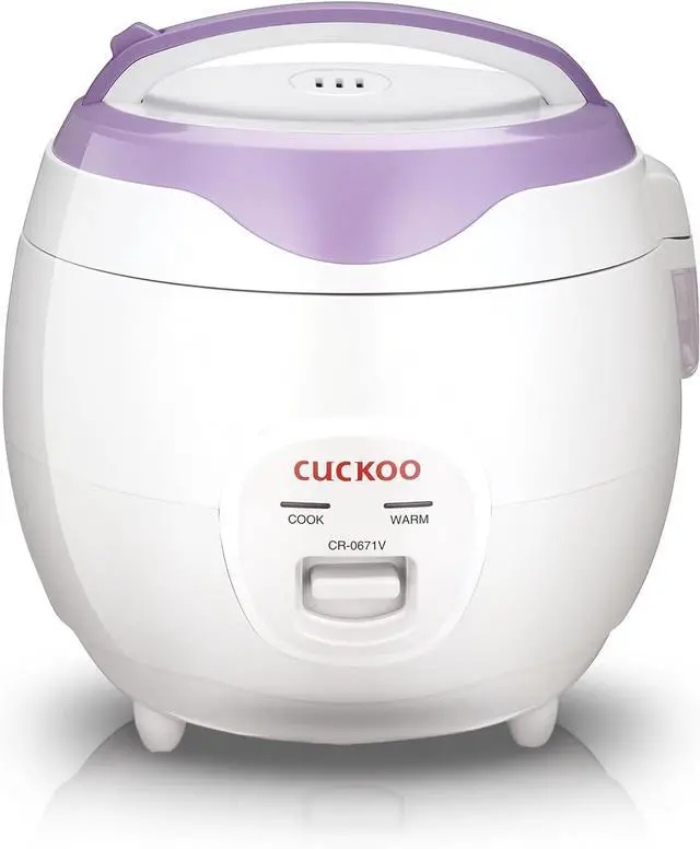 Main image of Cuckoo CR-0671V Basic Electric Small Rice Cooker & Warmer, 6 cups, with 3 Heating Areas, Rice Spatula, Drain Dish, Detachable Inner Lid, Rubber Gasket, and Non-Stick Coated Aluminum Inner Pot