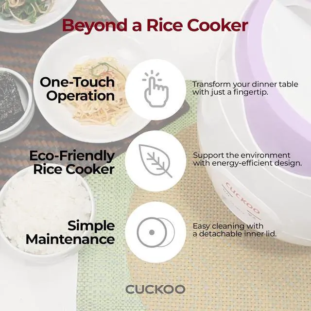 Alt view image 6 of 7 - Cuckoo CR-0671V Basic Electric Small Rice Cooker & Warmer, 6 cups, with 3 Heating Areas, Rice Spatula, Drain Dish, Detachable Inner Lid, Rubber Gasket, and Non-Stick Coated Aluminum Inner Pot