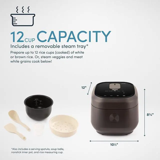 Alt view image 3 of 7 - Aroma Housewares Professional 12-Cups (Cooked) / 3Qt. 360° Induction Rice Cooker & Multicooker (ARC-7606B), Black, 12 Cup