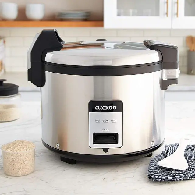 Alt view image 5 of 7 - CUCKOO CR-3032 30-Cup (Uncooked) / 60-Cup (Cooked) Large Capacity Commercial Rice Cooker & Warmer with Nonstick Inner Pot, Switch Press (Silver/Black)