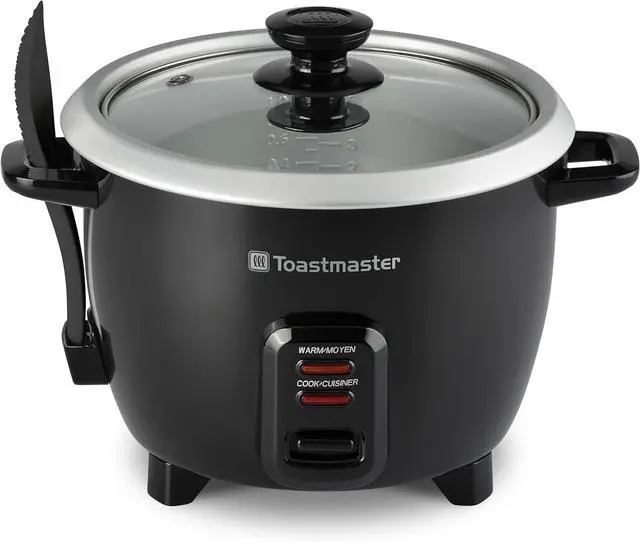 Main image of Toastmaster 10-Cup Electric Rice Cooker (5 cups uncooked), Black, TM-101RCCN