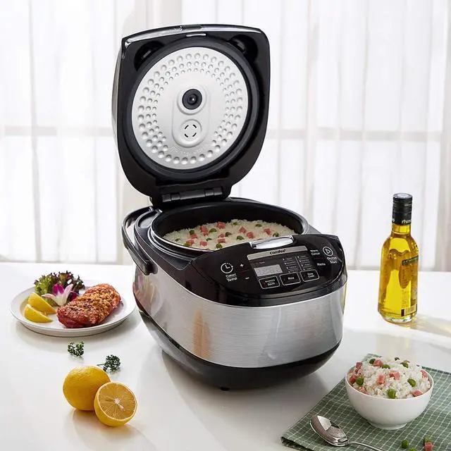 Alt view image 7 of 7 - COMFEE' Rice Cooker, Japanese Large Rice Cooker with Fuzzy Logic Technology, 11 Presets, 10 Cup Uncooked/20 Cup Cooked, Auto Keep Warm, 24-Hr Delay Timer
