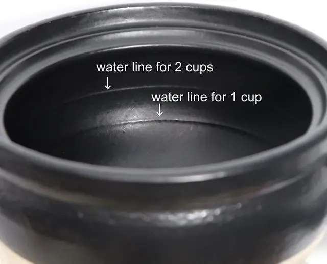 Alt view image 6 of 6 - DONABE Clay Rice Cooker Pot Casserole Japanese Style made in Japan for 1 to 2 cups with Double Lids, Microwave Safe