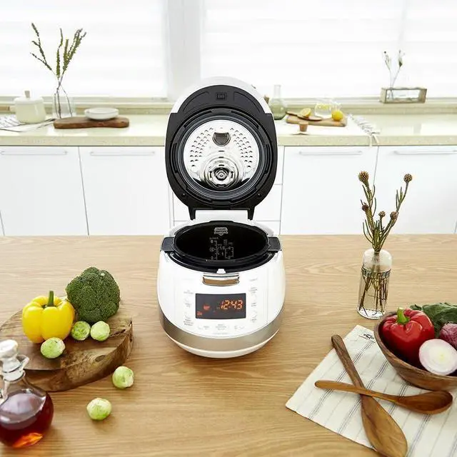 Alt view image 4 of 7 - CUCKOO CRP-HS0657FW 6-Cup (Uncooked) / 12-Cup (Cooked) Induction Heating Pressure Rice Cooker with Nonstick Inner Pot, 16 Menu Modes, Safe Steam Release, Korean Voice Guide, Auto Clean (White/Silver)