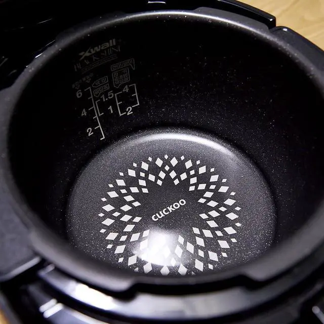 Alt view image 6 of 7 - CUCKOO CRP-HZ0683FR | 6-Cup (Uncooked) Induction Heating Pressure Rice Cooker | 13 Menu Options, Auto-Clean, Voice Guide, Made in Korea | Black/Red