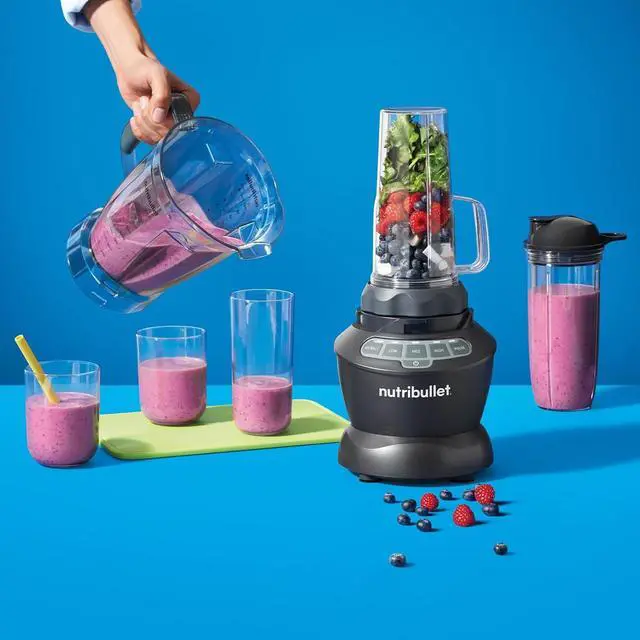 Alt view image 7 of 7 - nutribullet Full-Size Blender Combo 1200W  NBF50500 - Dark Gray