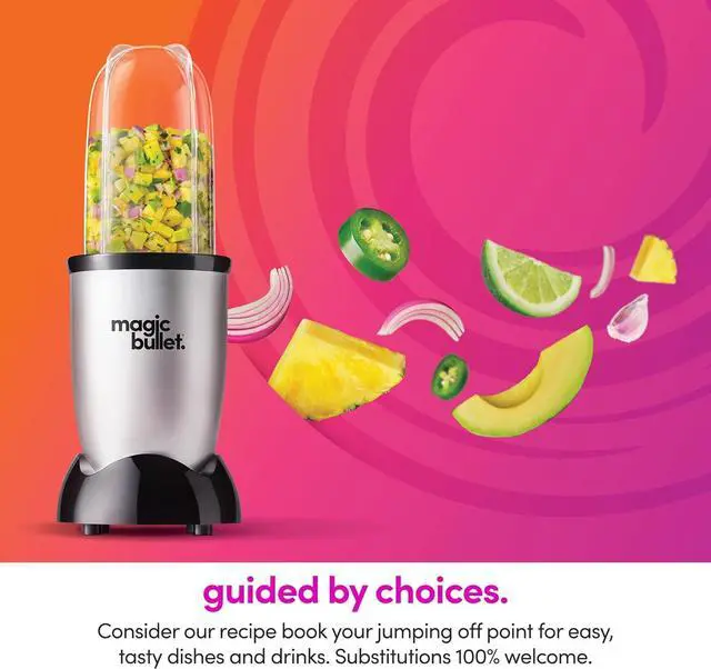 Alt view image 5 of 7 - Magic Bullet Blender, Small, Silver, 11 Piece Set