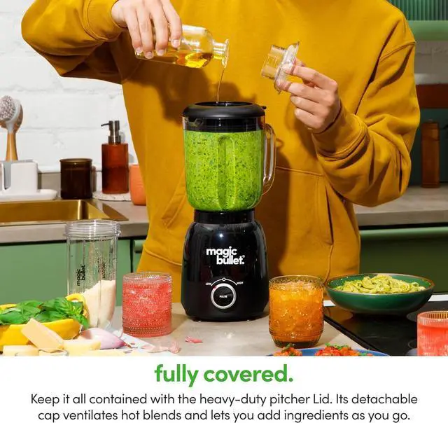 Alt view image 4 of 7 - magic bullet Combo Blender, 48oz Pitcher, Blending Cup, Simple Speed Dial  MBF50200AK