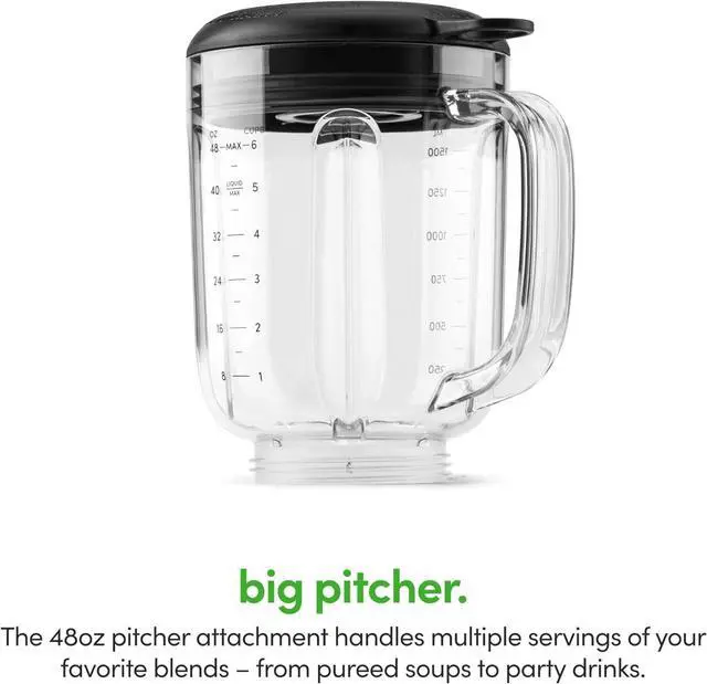 Alt view image 7 of 7 - magic bullet Combo Blender, 48oz Pitcher, Blending Cup, Simple Speed Dial  MBF50200AK