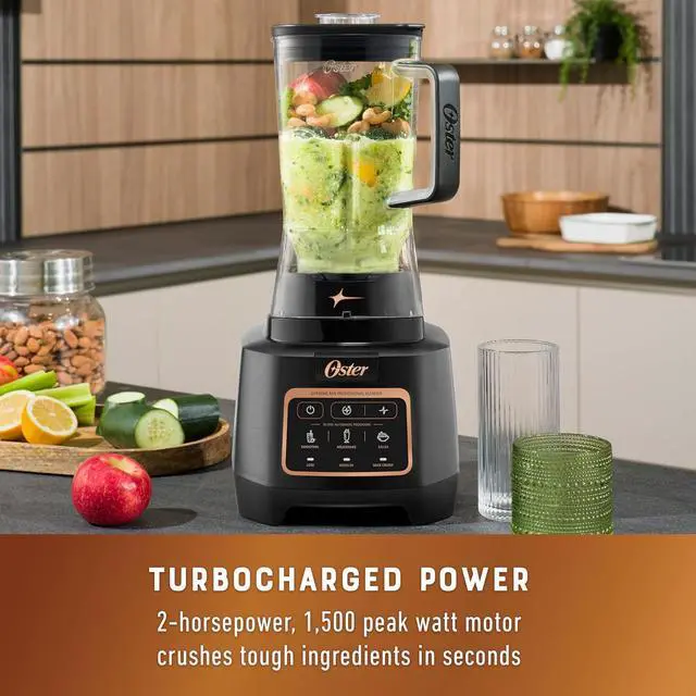 Alt view image 2 of 6 - Oster Extreme Mix Blender, 1500 Watt High Speed Blender with 10-Point Blade, 64 oz. with Auto Programs