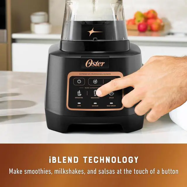 Alt view image 4 of 6 - Oster Extreme Mix Blender, 1500 Watt High Speed Blender with 10-Point Blade, 64 oz. with Auto Programs