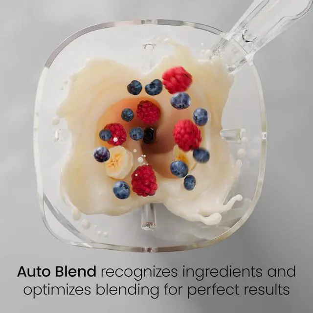 Alt view image 3 of 7 - Chefman Obliterator 48 oz Countertop Blender for Smoothies, 1380W Motor to Crush Ice, Nuts, and Frozen Fruit with Stainless Steel Blade, Auto Blend Function, Includes Tamper and Scraper - Midnight