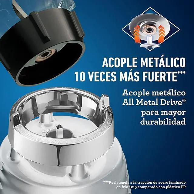 Alt view image 6 of 7 - Oster Original 3 Speed Chrome Blender, 6 Times more Durable Motor, 10 Times Stronger, 5 Cup Glass Jar