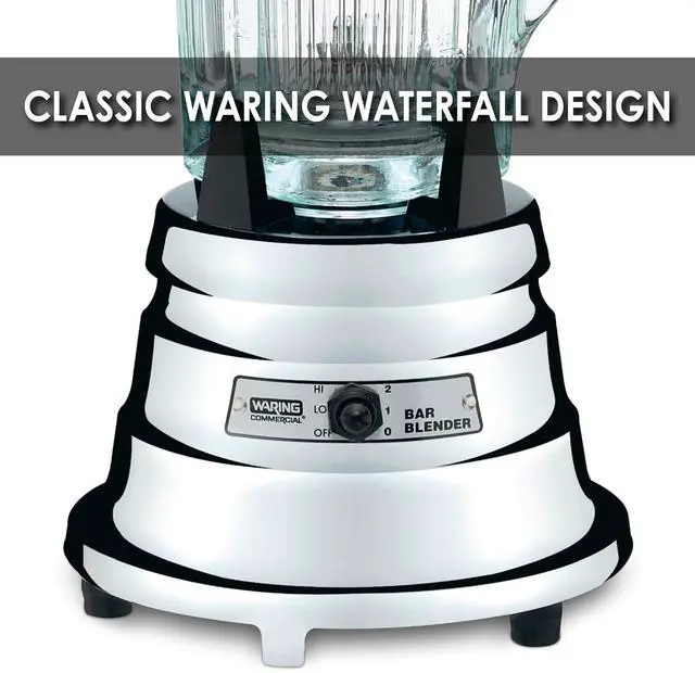 Alt view image 3 of 6 - Waring Commercial BB900G 1/2 HP Chrome Bar Blender with 40-Ounce Glass Container Silver