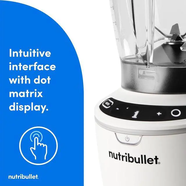 Alt view image 6 of 7 - nutribullet SmartSense 5-speed, full-size blender, 1400 Watt- Matte White