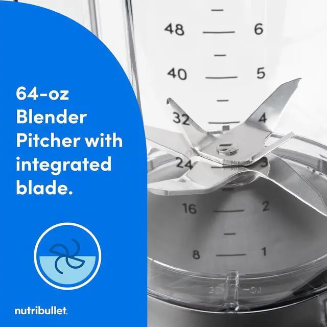 Alt view image 7 of 7 - nutribullet SmartSense 5-speed, full-size blender, 1400 Watt- Matte White