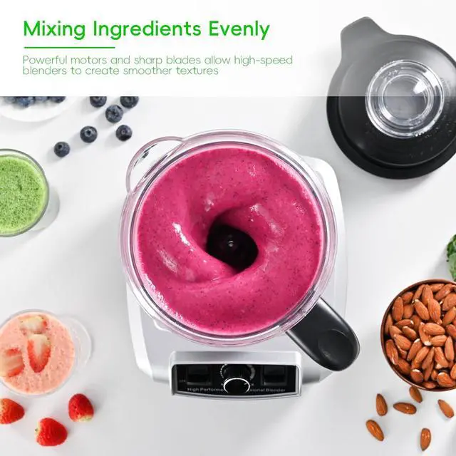 Alt view image 3 of 6 - Kitchen in the box Blender 68 OZ, Professional High Performance Kitchen Smoothie Blenders with Stainless Steel Blades, BPA Free Blender Creating Frozen Drinks, Ice Crush, Protein Shakes (Silver)