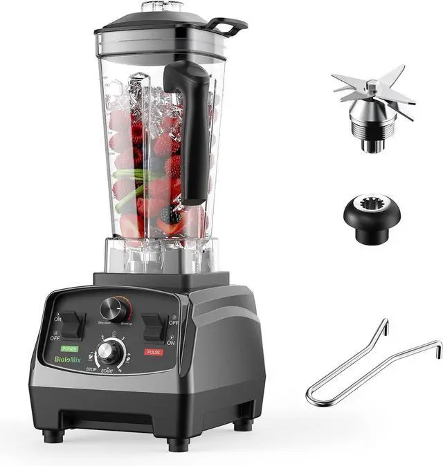 Main image of BioloMix Professional Blender,Smoothie Blender,Blender for Kitchen with 2200-Watt Motor,68 Oz Large Capacity,High Speed Blender for Shakes, Smoothies, Ice Crushing, Frozen Fruits (with Extra Parts)