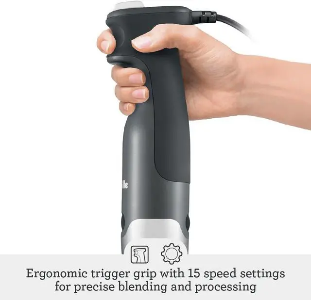 Alt view image 3 of 6 - Breville BSB510XL Control Grip Immersion Blender, Brushed Stainless Steel