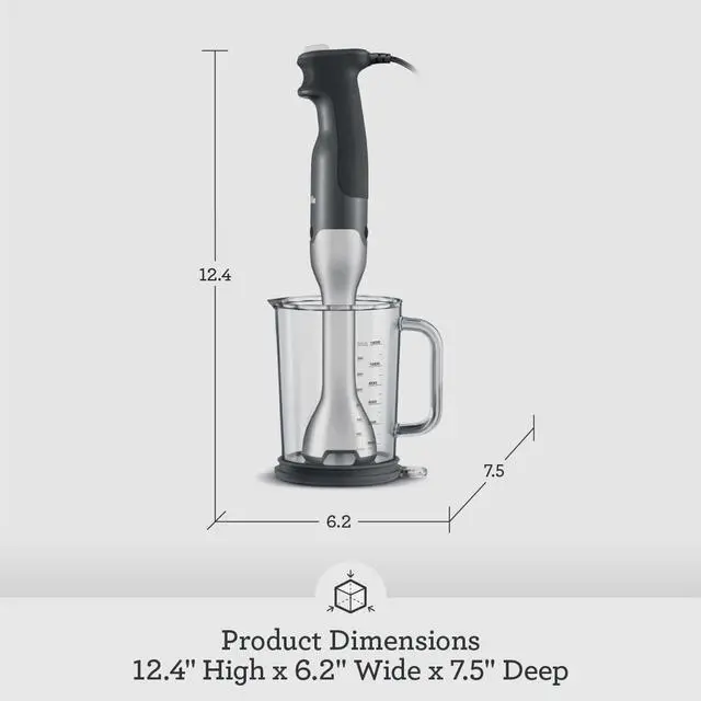 Alt view image 6 of 6 - Breville BSB510XL Control Grip Immersion Blender, Brushed Stainless Steel