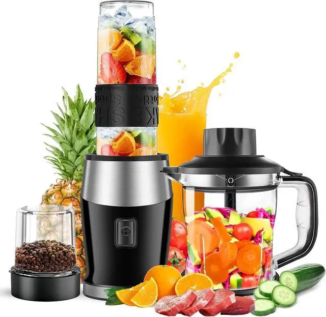 Main image of Blender and Food Processor Combo, Blender for Shakes and Smoothies, Personal Blender Small Blender, Suitable for Kitchen, Home, 700W Electric Blender with Mixer Grinder/Blender/Chopper