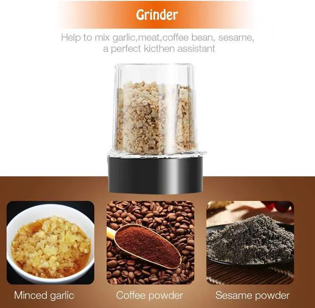 Alt view image 6 of 7 - Blender and Food Processor Combo, Blender for Shakes and Smoothies, Personal Blender Small Blender, Suitable for Kitchen, Home, 700W Electric Blender with Mixer Grinder/Blender/Chopper