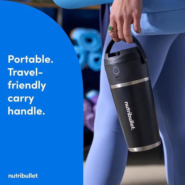 Alt view image 6 of 7 - nutribullet Flip Portable Blender with Tritan Cup, Cordless, Black, NBPB10350