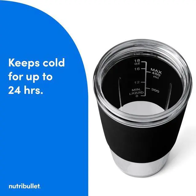 Alt view image 5 of 7 - nutribullet Flip Portable Blender with Tritan Cup, Cordless, Black, NBPB10350