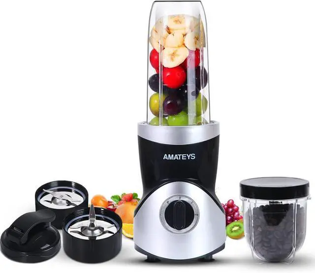 Main image of Personal Blender for Shakes and Smoothies,Professional Kitchenblender with Blending & Grinding Blades, Portable Coffee Grinder with 24/10 OZ Travel Bottles, Adjustable Speeds Juice Blender