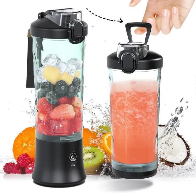 Main image of DENOKIN Portable Blender 20oz Vessel, Cordless Personal Size Blender for Shakes and Smoothies with 6 Blade Small Blender for Kitchen, Home, Travel