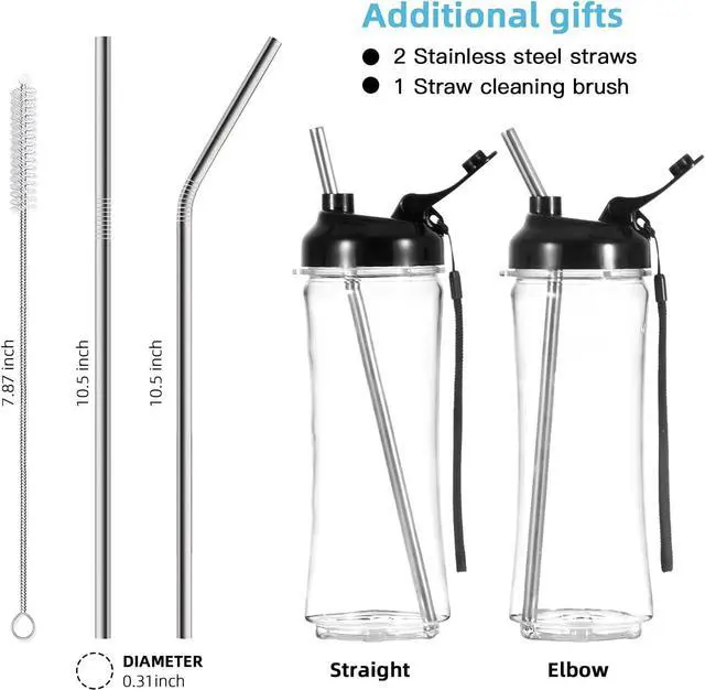 Alt view image 6 of 7 - La Reveuse Smoothie Blender Personal Size 300 Watts with 2 Pieces 18 oz BPA-free Travel Sports Bottles,Purple