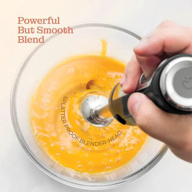 Alt view image 4 of 7 - Multi-Use Immersion Blender Set, Hand Blender with Powerful Copper Motor 800W, High Speed, Turbo Mode, 3-in-1 Handheld Blender Stick Stainless Steel Blades, Whisk, Beaker, Measuring Marks, and Chopper