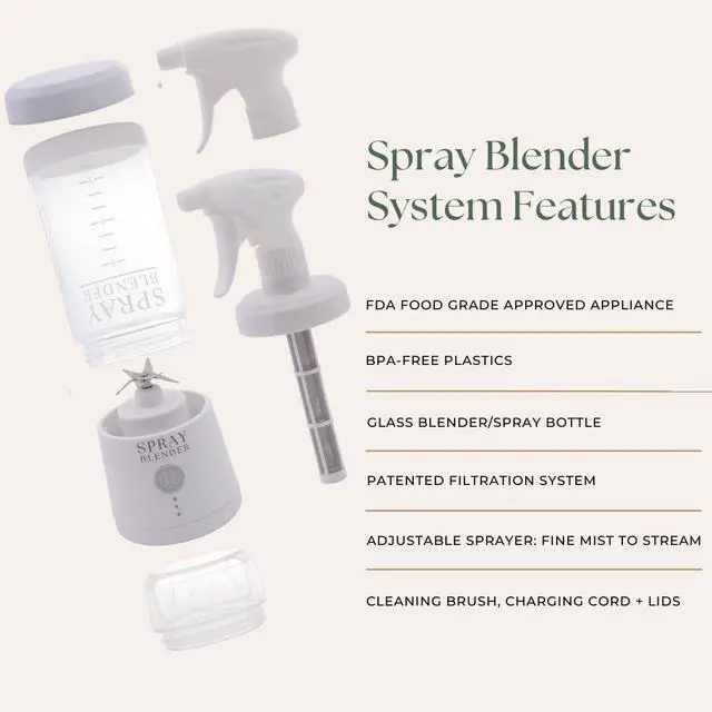 Alt view image 4 of 6 - Create Plant-Based Sprays in Minutes with Powerful Electric Blender & Glass Spray Bottle, Perfect for BBQ, Grilling & BPA-Free, Food-Grade