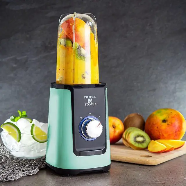 Alt view image 3 of 6 - Moss & Stone Smoothie Blender - Compact Personal Blender with Additional Cups for Frozen Drinks & To-Go Portable Cups with Lids
