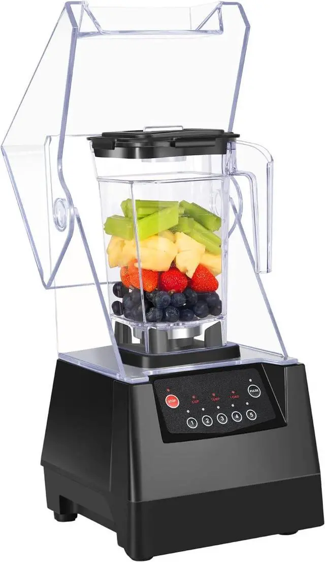 Main image of SYBO Commercial Professional Blender With Quiet Shield, Self-Cleaning, Dishwasher safe, Heavy-Duty 1400W High-Speed 28000RPM, 48oz/1.5pt, for Juice, Ice Shakes, Smoothies