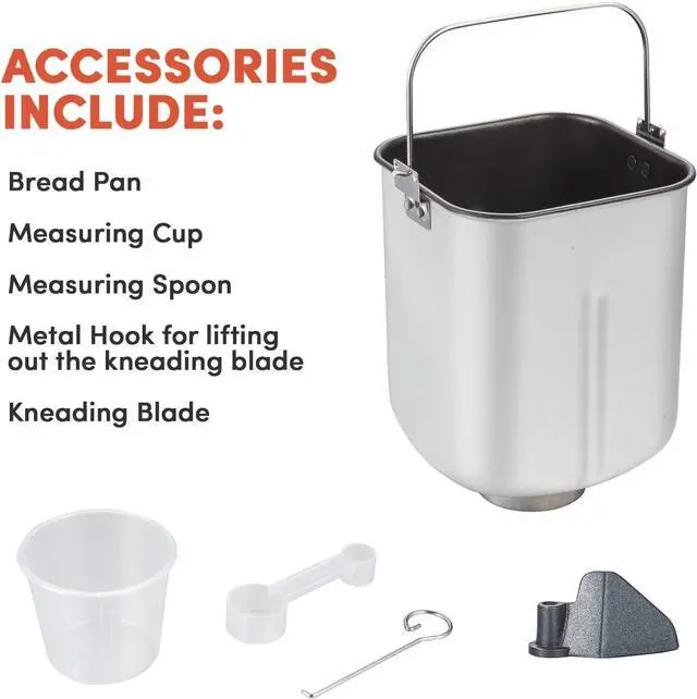 Alt view image 2 of 7 - Elite Gourmet EBM8103M Programmable Bread Maker Machine 3 Loaf Sizes, 19 Menu Functions Gluten Free White Wheat Rye French and more, 2 Lbs, Mint