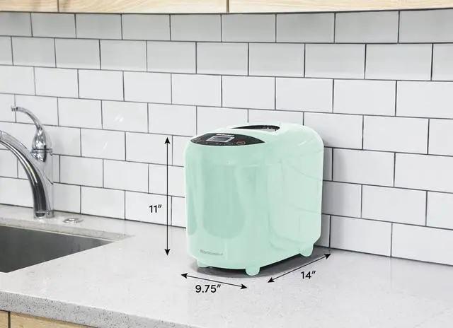 Alt view image 7 of 7 - Elite Gourmet EBM8103M Programmable Bread Maker Machine 3 Loaf Sizes, 19 Menu Functions Gluten Free White Wheat Rye French and more, 2 Lbs, Mint