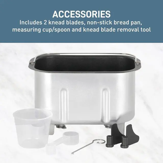 Alt view image 5 of 7 - West Bend Hi-Rise Bread Maker Machine Programmable 12 Programs Including Gluten Free & 3 Loaf Sizes and Crust Colors with Traditionally-Shaped Horizontal Bread Pan with Dual Knead Blades, 3-Lb, Gray