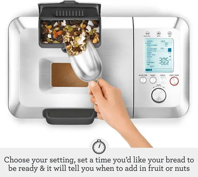 Alt view image 2 of 6 - Breville BBM800XL Custom Loaf Bread Maker Machine, Brushed Stainless Steel