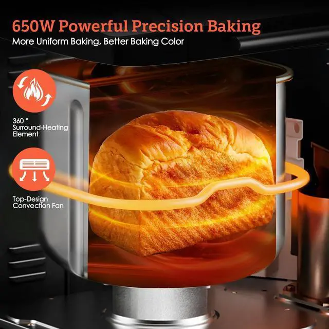 Alt view image 5 of 7 - KBS 2LB Bread Maker, 19-in-1 Automatic Bread Machine Stainless Steel with Ceramic Pan,15H Timer&1H Keep Warm, Sourdough, Gluten-Free, 650W Bread Maker Machine with 3 Loaf Sizes 3 Crust Colors, Recipes