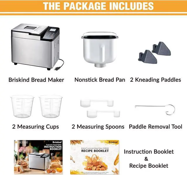 Alt view image 6 of 7 - Bread Maker Machine with Ceramic Nonstick Pan, 19 Menus, 2 Pound Stainless Steel Breadmaker with Glass Touch Panel, Gluten Free, Sourdough Starter, Custom Setting, 3 Loaf Sizes & Crust Colors