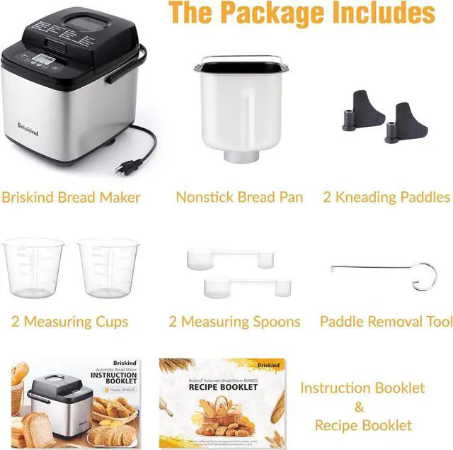 Alt view image 4 of 6 - 19-in-1 Compact Bread Maker Machine, 1.5 lb / 1 lb Loaf Small Breadmaker with Carrying Handle, Including Gluten Free, Dough, Jam, Yogurt Menus, Bake Evenly, Automatic Keep Warm, 3 Crust Color