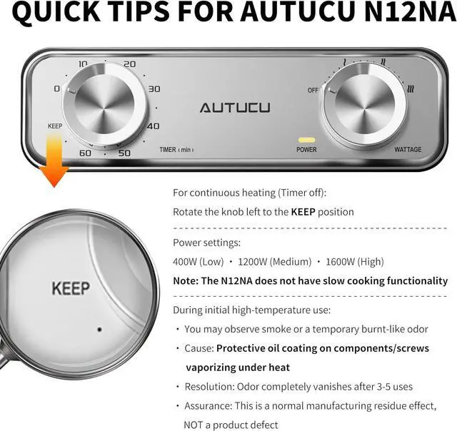 Alt view image 3 of 7 - Hot Pot Electric 6-Quart & Multi-Cooker | Non-Stick Electric Skillet with PFOA-Free Ceramic-Coated Pot, 3 Power Settings & Timer, 1600W for Family Meals