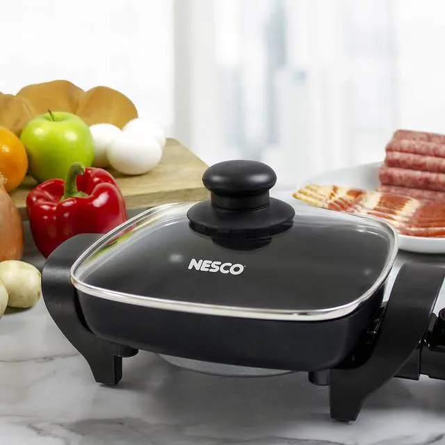 Alt view image 5 of 7 - NESCO ES-08, Electric Skillet, Black, 8 inch, 800 watts