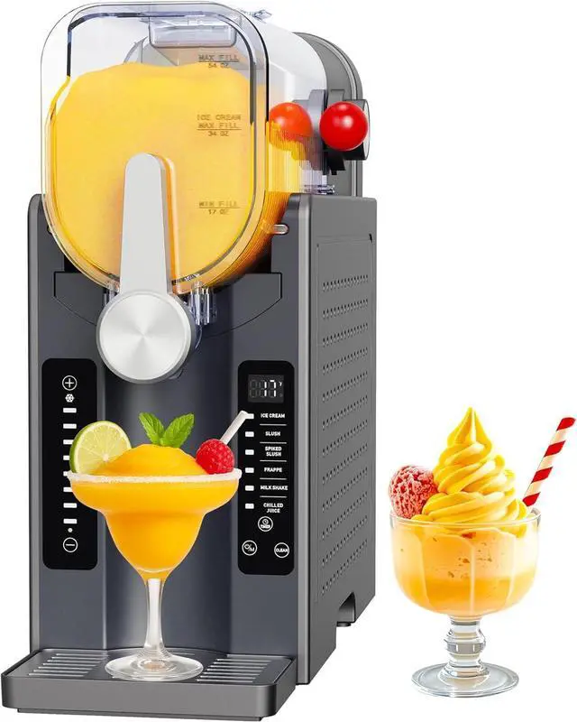 Main image of Slushie Machine: No Ice Needed All-in-One Slushy Maker for Home, Real-Time Temp Display, Auto-Clean, 6 Preset | Frozen Margaritas, Cocktails, Frappés, Ice Cream, Smoothies, Milkshakes,Summer Parties