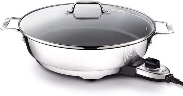 Main image of All-Clad Electrics Stainless Steel and Nonstick Surface Skillet 7 Quart 1800 Watts Temp Control, Cookware, Pots and Pans, Oven, Broil, Dishwasher Safe