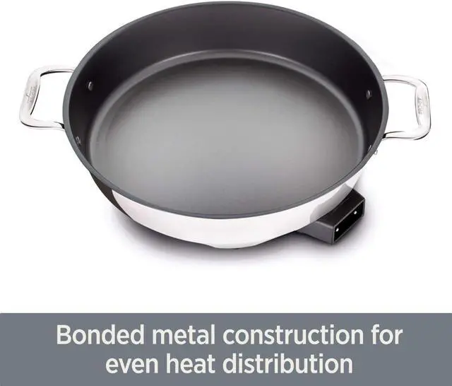 Alt view image 2 of 6 - All-Clad Electrics Stainless Steel and Nonstick Surface Skillet 7 Quart 1800 Watts Temp Control, Cookware, Pots and Pans, Oven, Broil, Dishwasher Safe