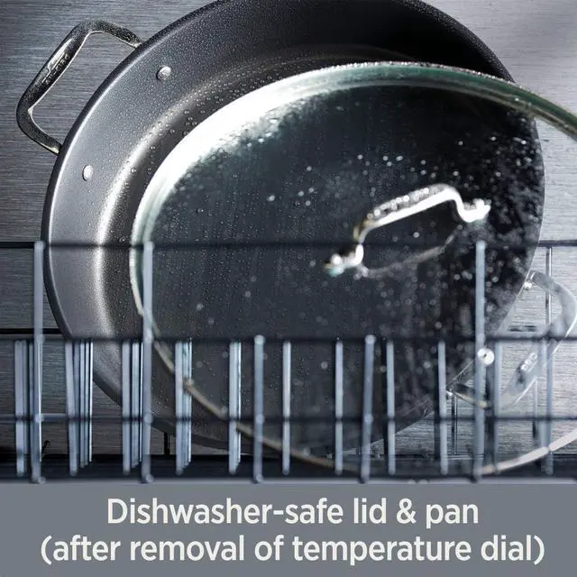 Alt view image 6 of 6 - All-Clad Electrics Stainless Steel and Nonstick Surface Skillet 7 Quart 1800 Watts Temp Control, Cookware, Pots and Pans, Oven, Broil, Dishwasher Safe