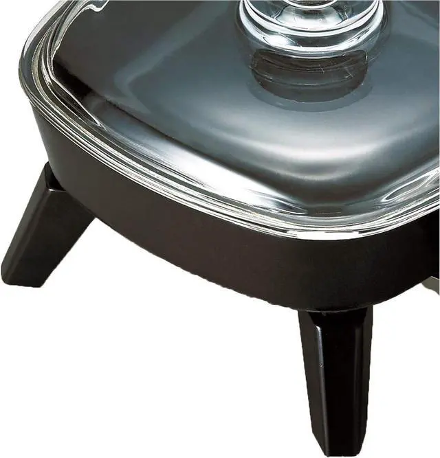 Alt view image 5 of 5 - Brentwood SK-45 6" Non-Stick Electric Skillet with Glass Lid, Black, 7.7"D x 9"W x 6.6"H